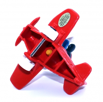 Micky Maus Figur im roten Flugzeug von Bullyland